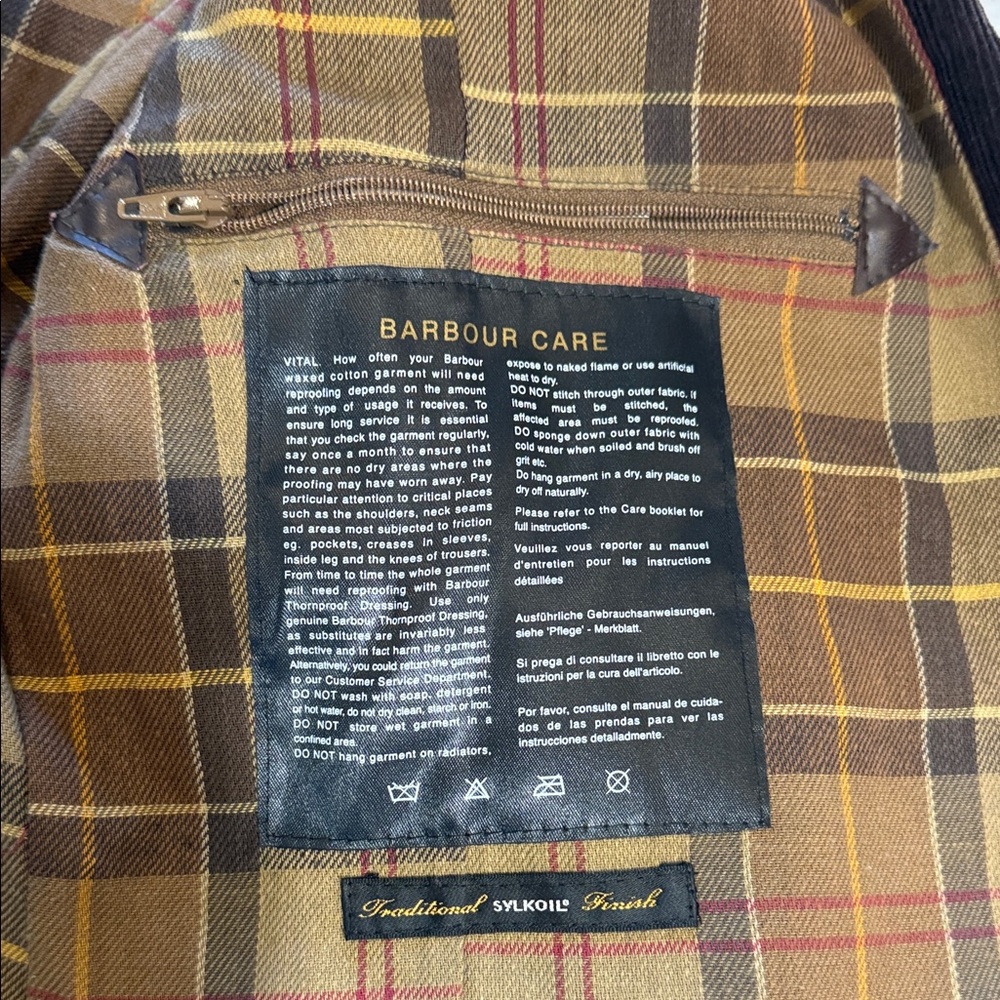 Barbour Brown and Tan Checkered Jacket - Picture 4 of 7